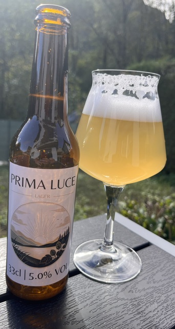 Grafica promozionale Prima luce del Birrificio Lumino